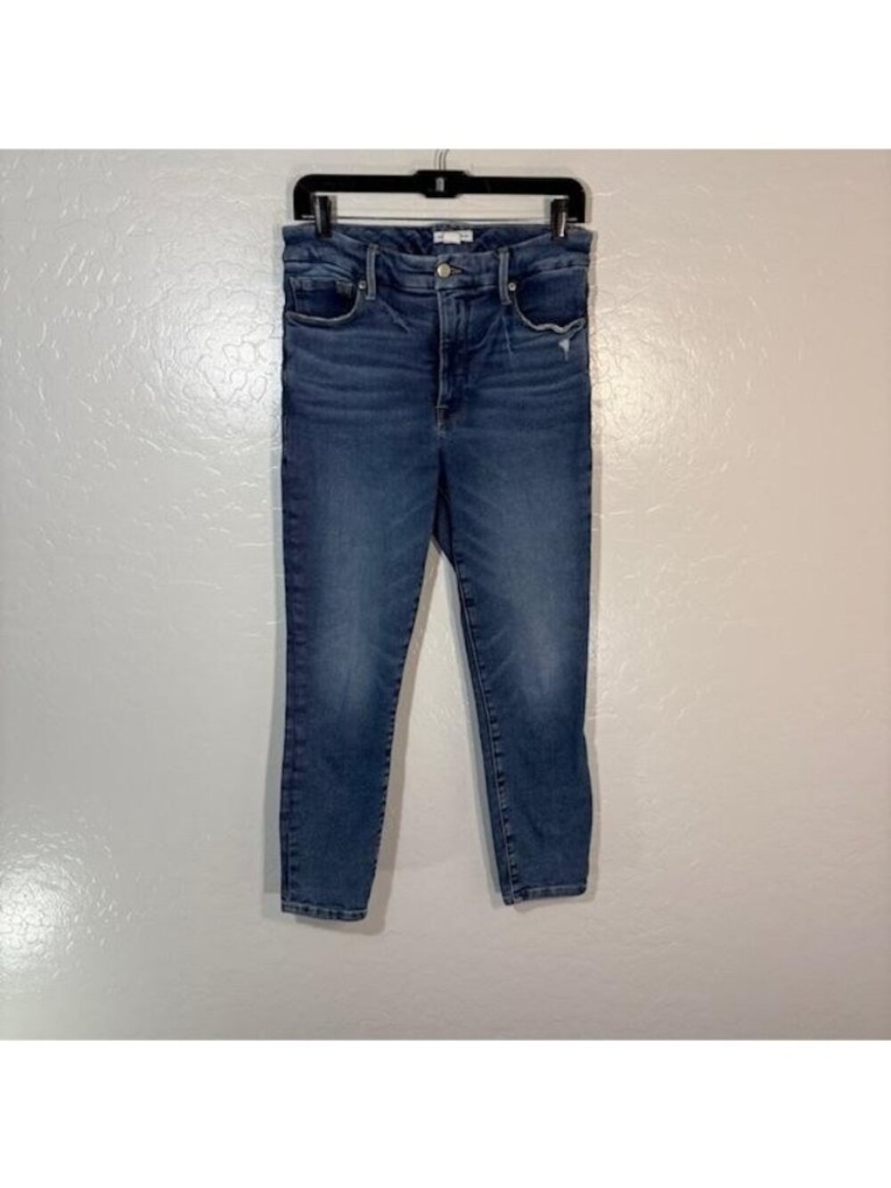 Good American Jeans Womens 27 Blue High Rise Skinny Stretch Ankle GWCSBP941T